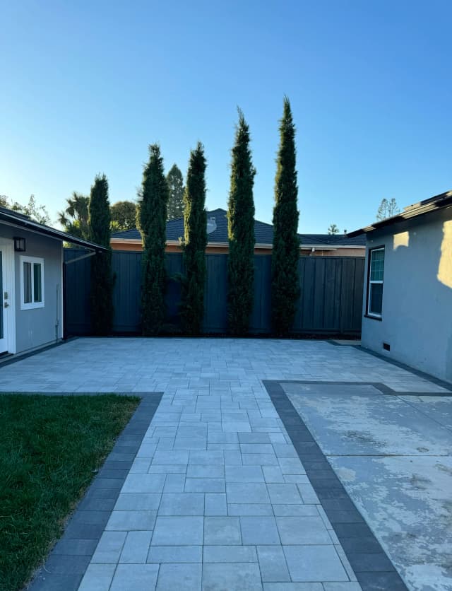 Backyard Hardscape Installation in San Mateo, California